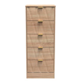 Las Vegas 5 Drawer Bedside Cabinet