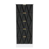 Las Vegas 5 Drawer Bedside Cabinet
