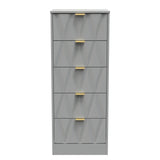 Las Vegas 5 Drawer Bedside Cabinet