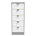 Las Vegas 5 Drawer Bedside Cabinet