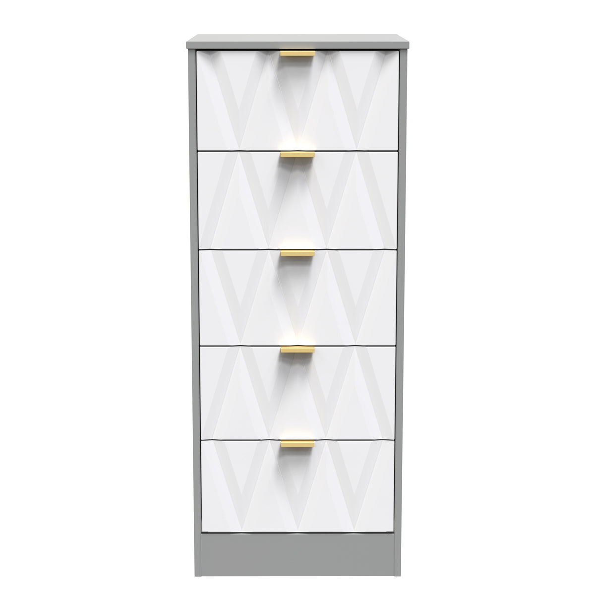 Las Vegas 5 Drawer Bedside Cabinet