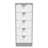 Las Vegas 5 Drawer Bedside Cabinet