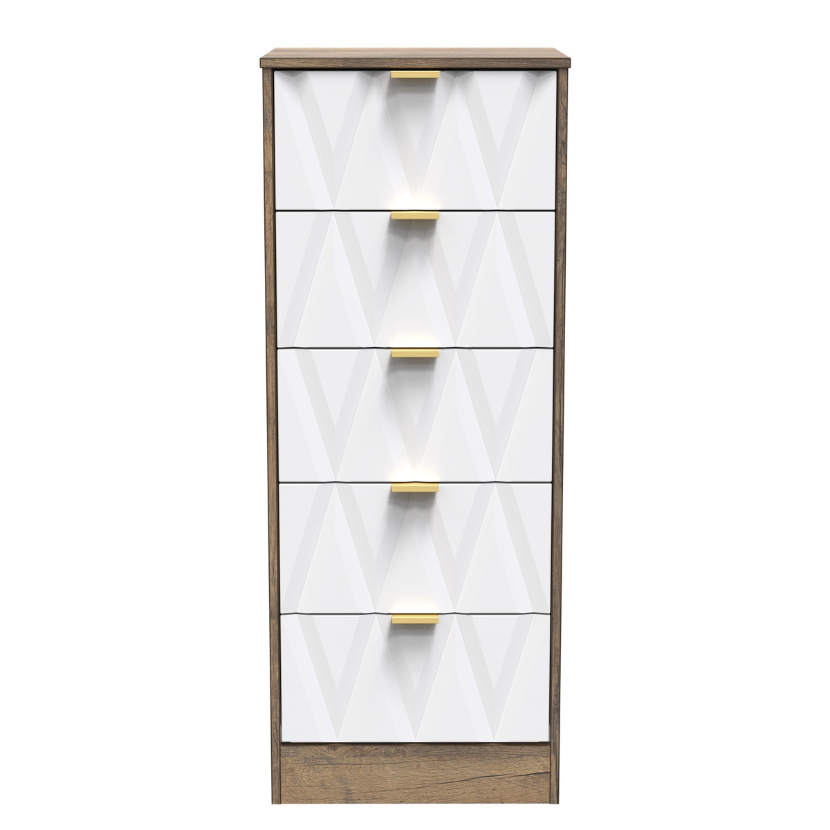 Las Vegas 5 Drawer Bedside Cabinet