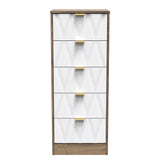 Las Vegas 5 Drawer Bedside Cabinet