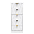 Las Vegas 5 Drawer Bedside Cabinet