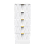 Las Vegas 5 Drawer Bedside Cabinet