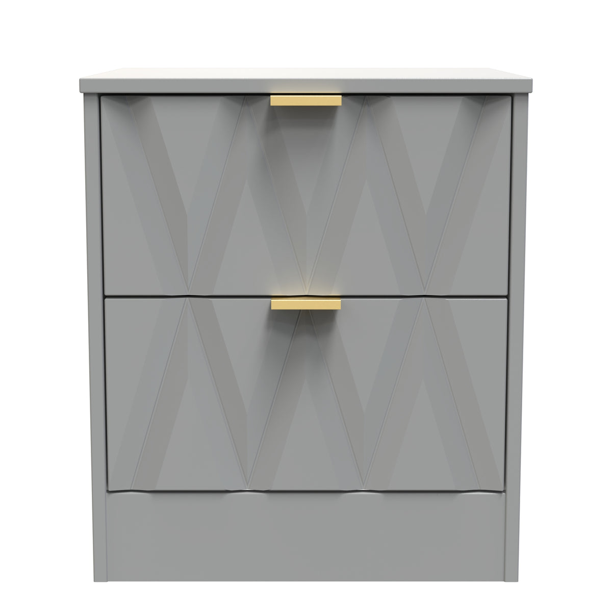 Las Vegas 2 Drawer Bedside Cabinet