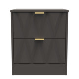 Las Vegas 2 Drawer Bedside Cabinet