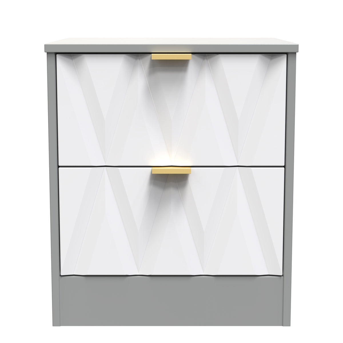 Las Vegas 2 Drawer Bedside Cabinet