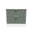 Las Vegas (Black Handles) 2 Drawer Midi Chest
