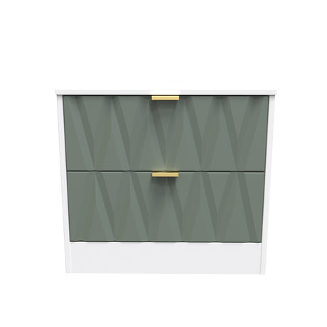 Las Vegas (Black Handles) 2 Drawer Midi Chest