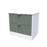 Las Vegas (Black Handles) 2 Drawer Midi Chest