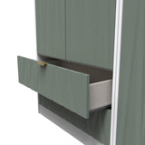 Las Vegas Tall Triple 2 Drawer Mirrored Wardrobe