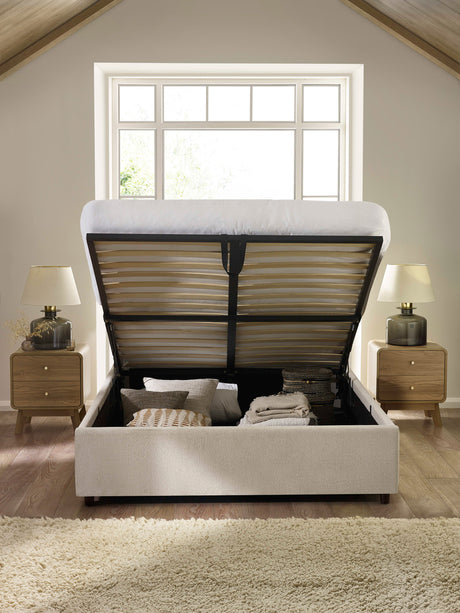 Maddock Upholstered Ottoman Storage Bed with Pillow Headboard