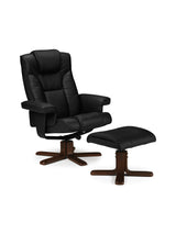 Malmo Upholstered Swivel Recliner Chair and Footstool