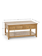 Mallory 2 Drawer Coffee Table with Shelf