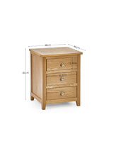 Mallory 3 Drawer Bedside Table