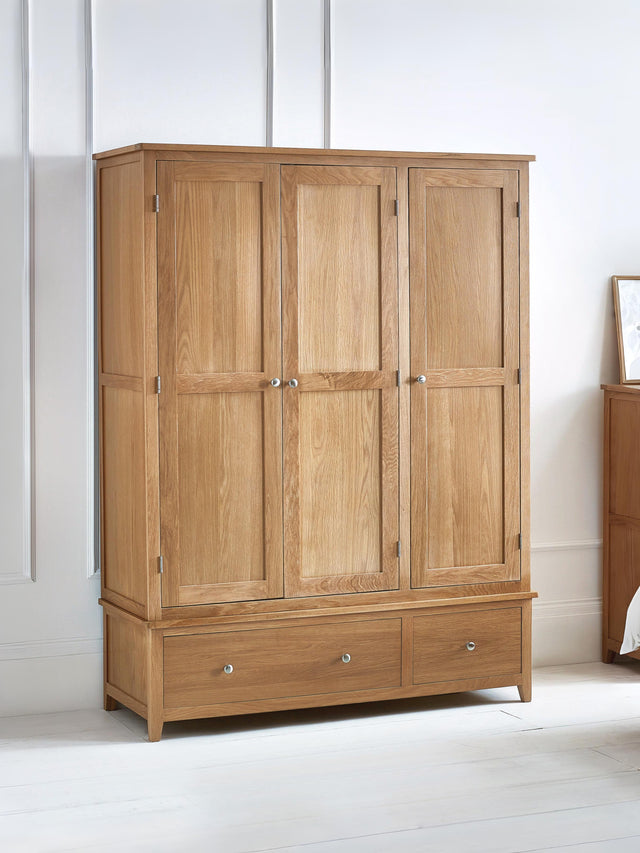 Mallory 3 Door 2 Drawer Wardrobe with Shelf