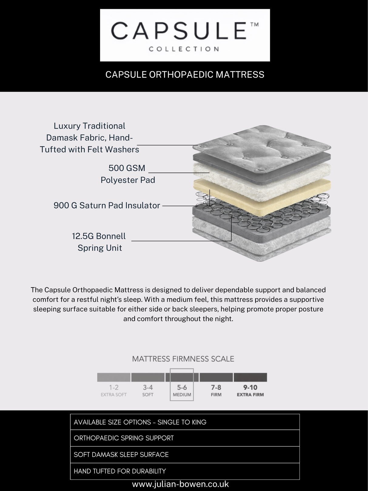 Capsule Orthopaedic Sprung Mattress