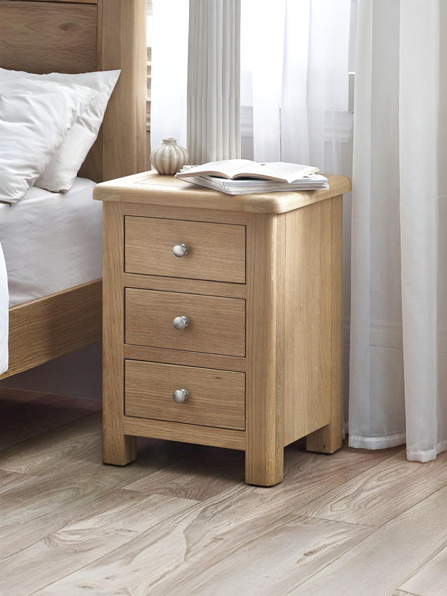 Memphis 3 Drawer Bedside Table