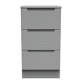 Milan 3 Drawer Bedside Cabinet
