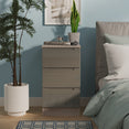 Milan 3 Drawer Bedside Cabinet