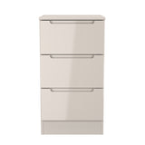 Milan 3 Drawer Bedside Cabinet