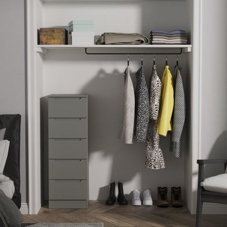 Milan 5 Drawer Bedside Cabinet