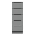 Milan 5 Drawer Bedside Cabinet
