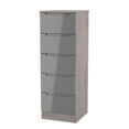 Milan 5 Drawer Bedside Cabinet