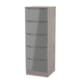 Milan 5 Drawer Bedside Cabinet