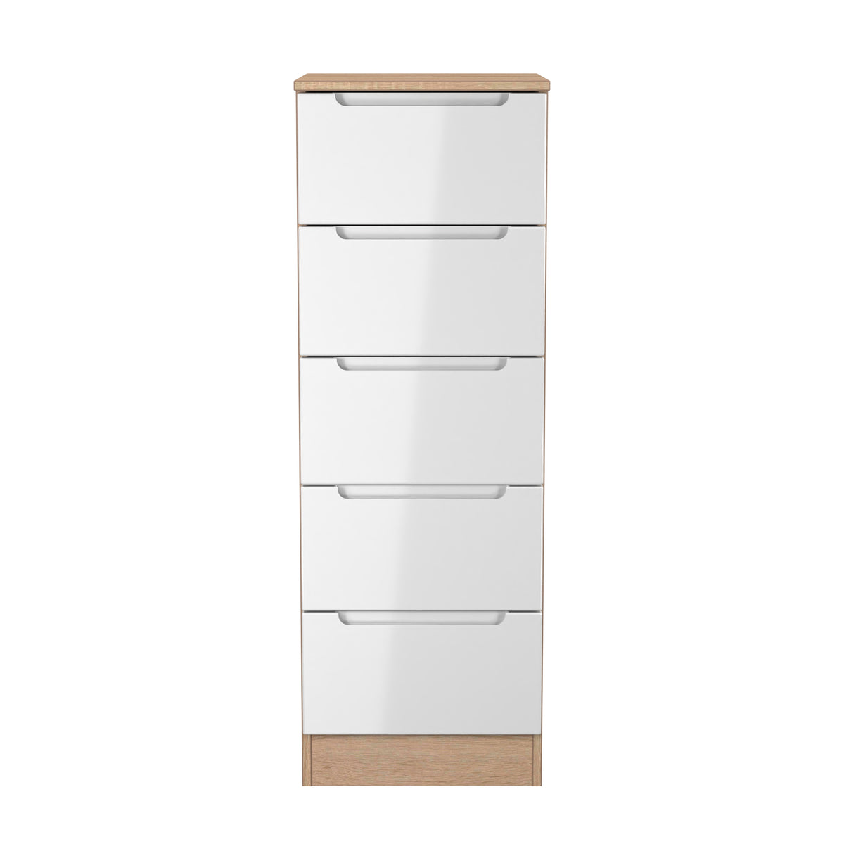 Milan 5 Drawer Bedside Cabinet