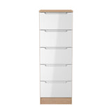 Milan 5 Drawer Bedside Cabinet