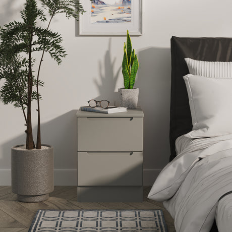 Milan 2 Drawer Bedside Cabinet