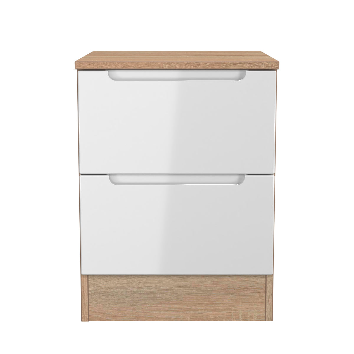 Milan 2 Drawer Bedside Cabinet