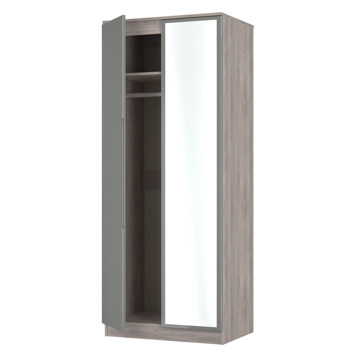 Milan 2ft6in Mirror Wardrobe