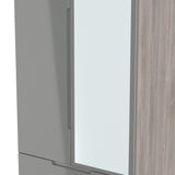 Milan 2ft6in 2 Drawer Mirror Wardrobe