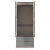 Milan 2ft6in 2 Drawer Mirror Wardrobe