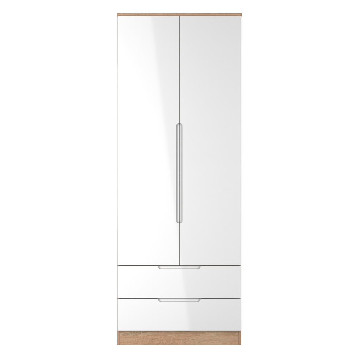 Milan Tall 2 Drawer Wardrobe