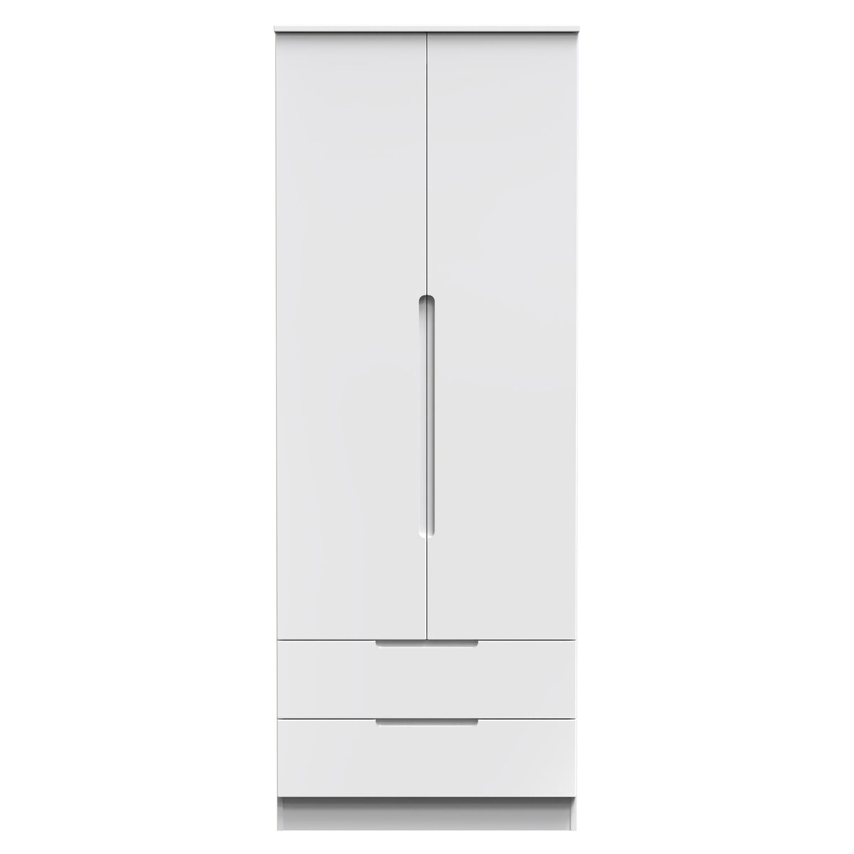 Milan Tall 2 Drawer Wardrobe