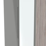 Milan Tall 2 Drawer Mirrored Wardrobe
