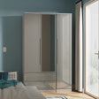 Milan Triple 2 Drawer Mirrored Wardrobe