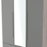 Milan Triple 2 Drawer Mirrored Wardrobe