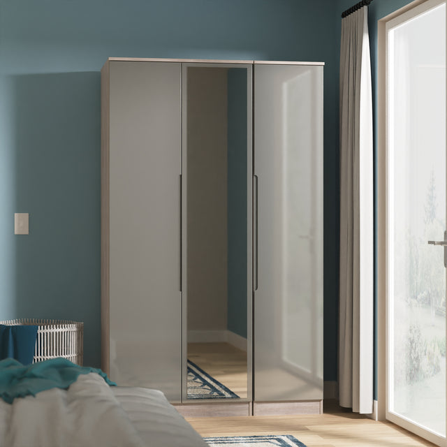 Milan Triple Mirrored Wardrobe