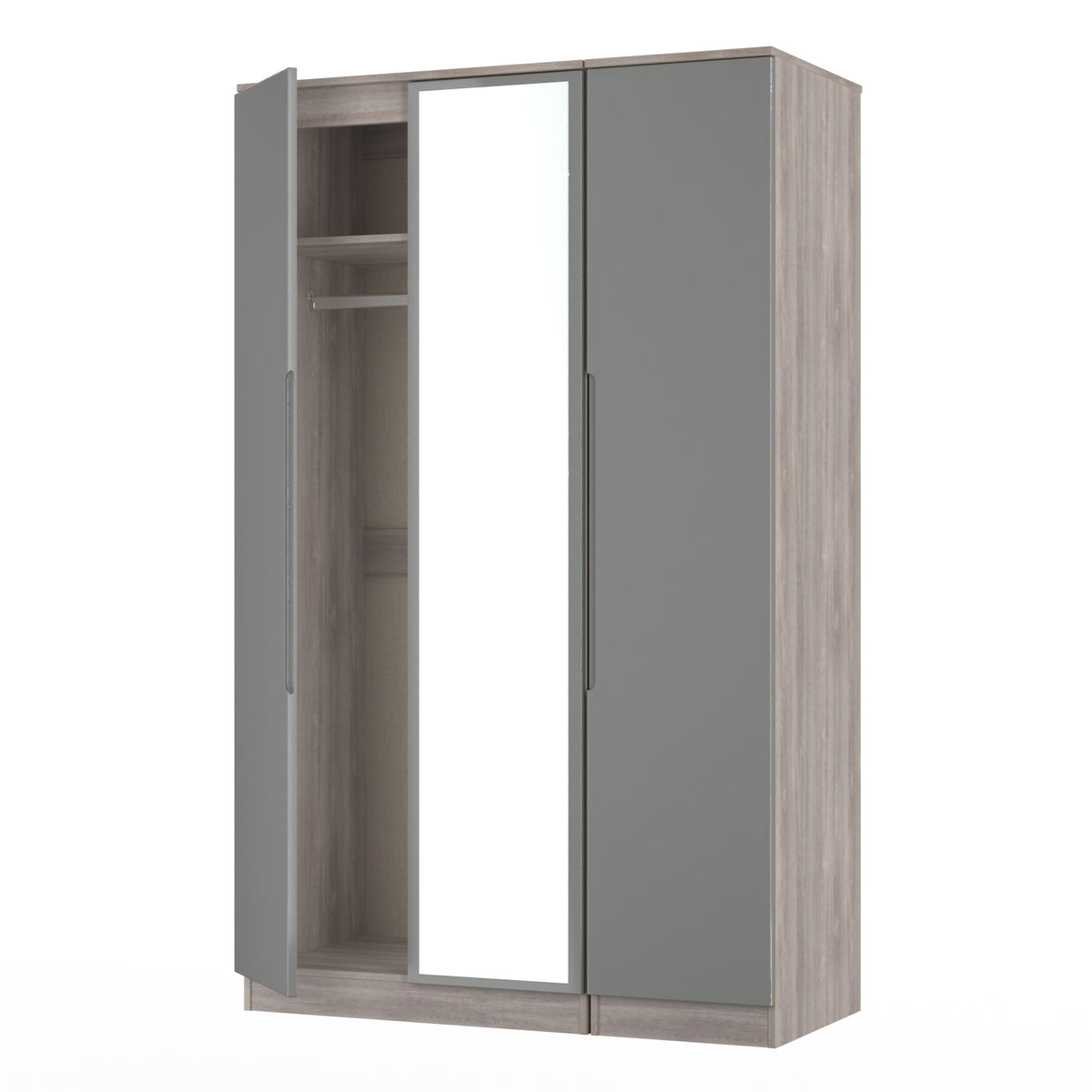 Milan Triple Mirrored Wardrobe