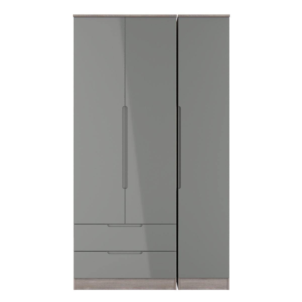 Milan Tall Triple 2 Drawer Wardrobe
