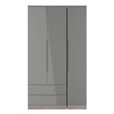 Milan Tall Triple 2 Drawer Wardrobe