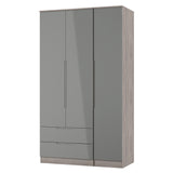 Milan Tall Triple 2 Drawer Wardrobe