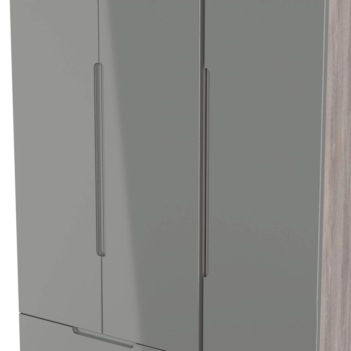 Milan Tall Triple 2 Drawer Wardrobe