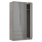 Milan Tall Triple 2 Drawer Wardrobe